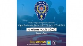 Erkmenden 10 Nisan Polis Günü Mesajı